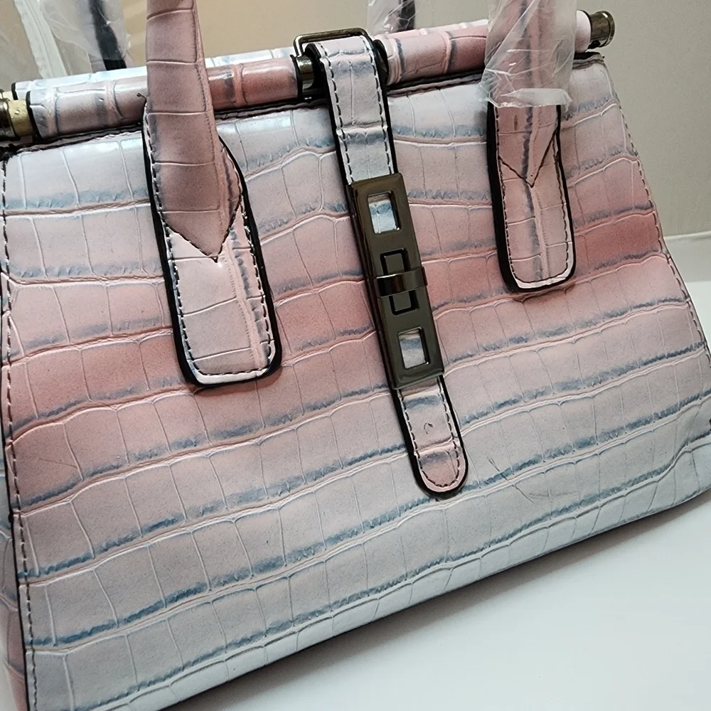 Crocodile Embossed Handbag